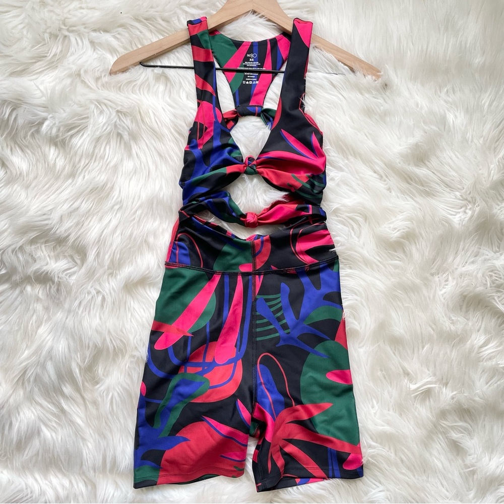 PatBO Rio Tarsila Leaf Print Cutout Romper XS NWT - Picture 10 of 16